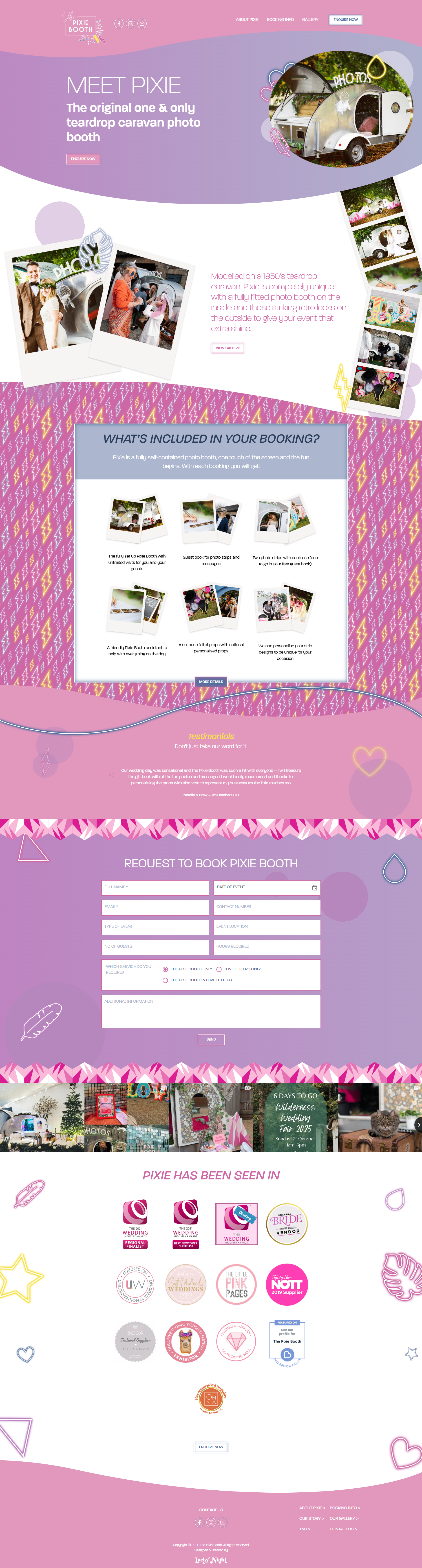 Pixie Booth - Photography Booth Website